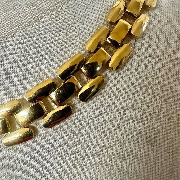 Gold tone link necklace - Picture 2 of 8